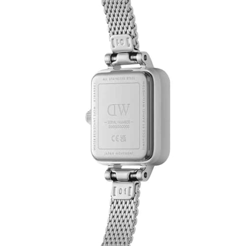 ساعت دنیل ولینگتون مینی زنانه | مدل DW-5519-L مستطیلی سیلور با صفحه سفید — تصویر ۳