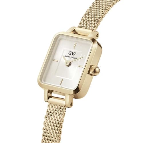 ساعت دنیل ولینگتون زنانه مدل DW-4920-L بند حصیری طلایی صفحه نباتی — تصویر ۲