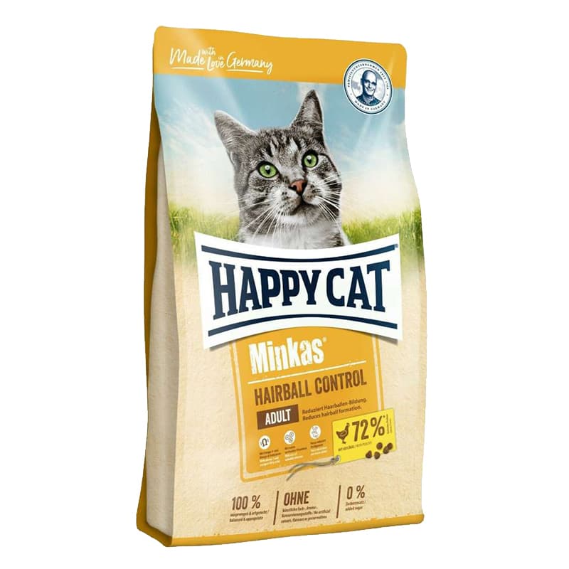 غذای خشک گربه با طعم گوشت مرغ هپی کت مدل Minkas HairBall Control وزن 10 کیلوگرم — تصویر ۴