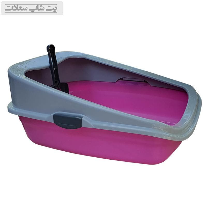 ظرف خاک گربه لبه دار مشا همراه با بیلچه