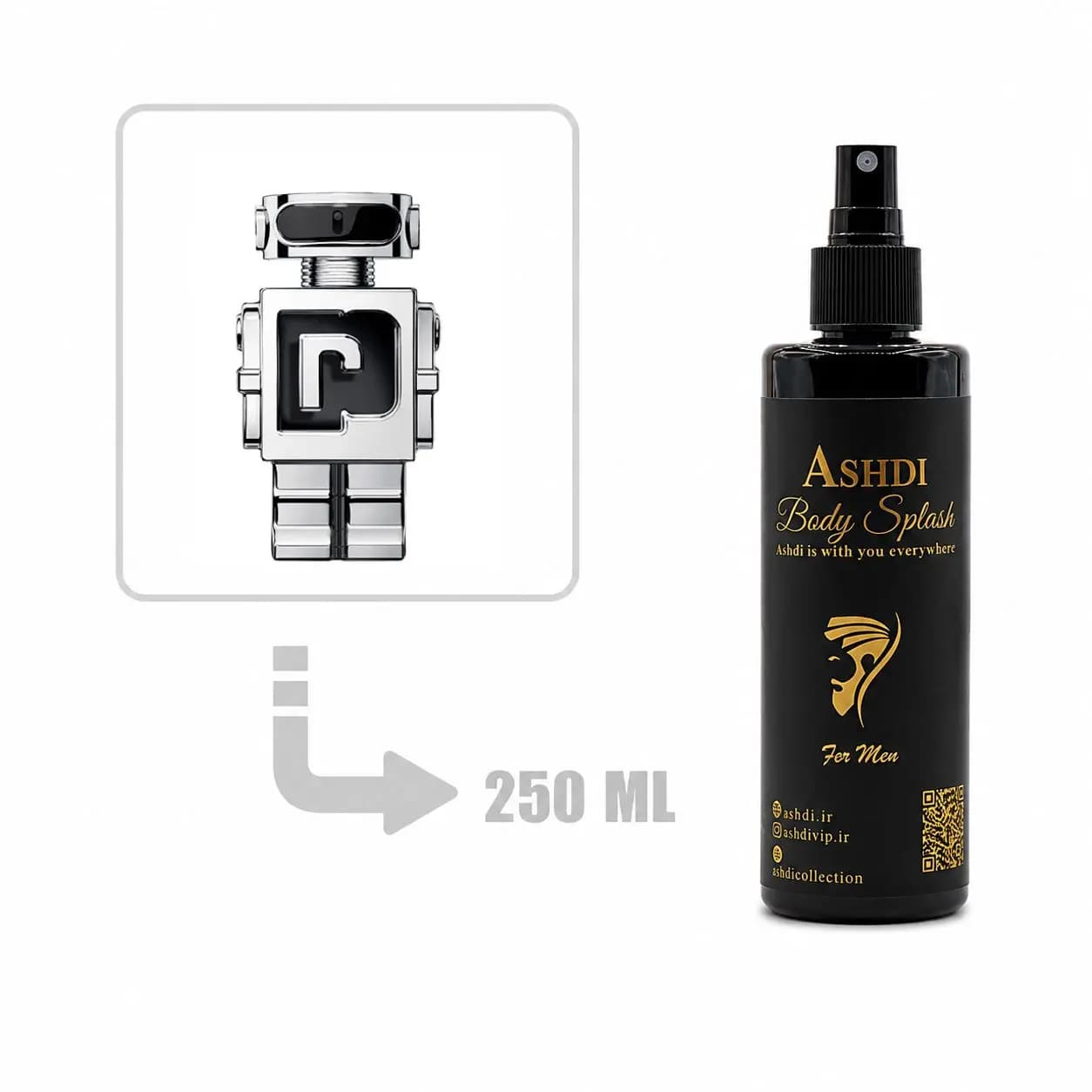 بادی اسپلش پاکو رابان فانتوم مردانه 250 میل | Paco Rabanne Phantom