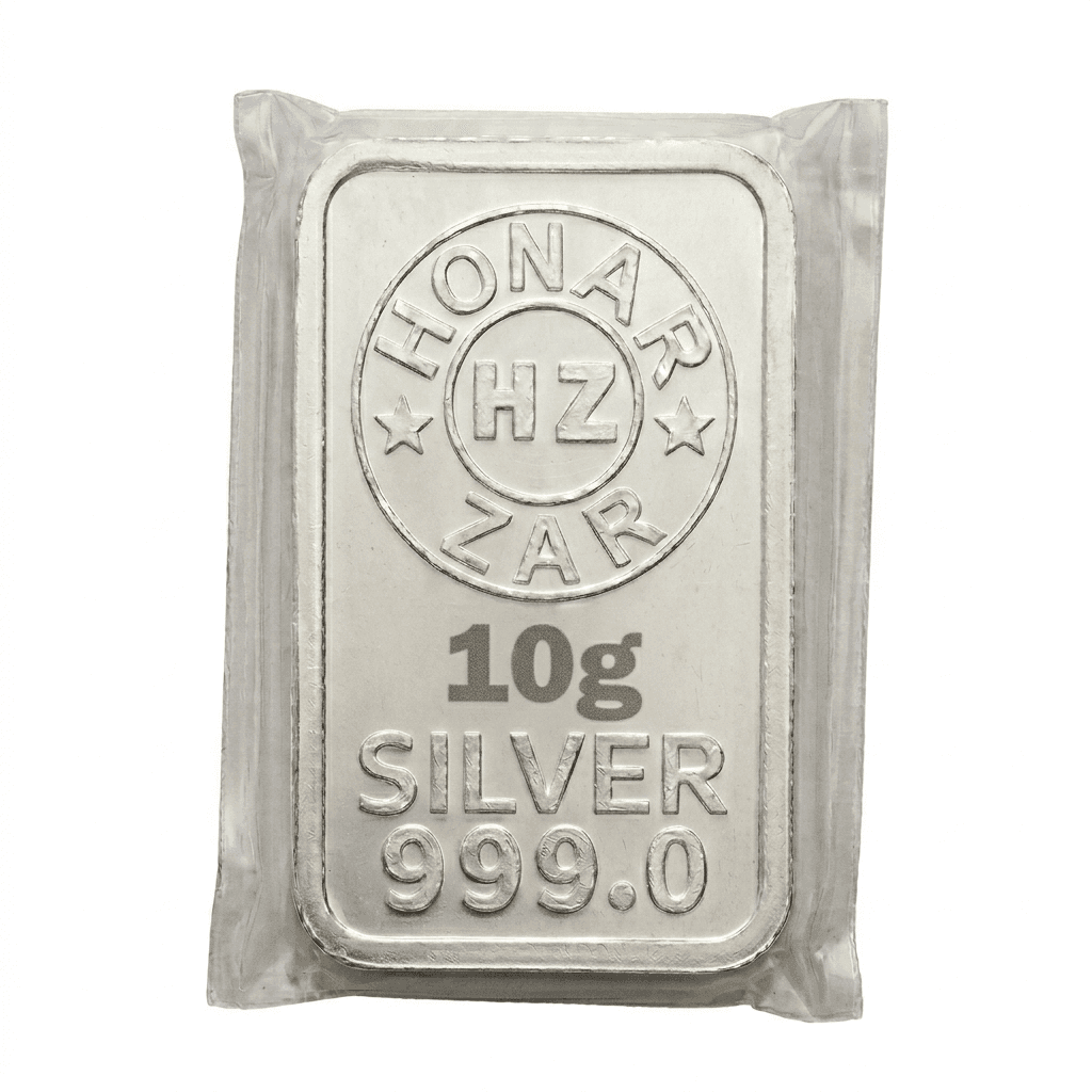 شمش نقره ۱۰ گرمی عیار ۹۹۹ (10g Silver Bar 999 Fine)