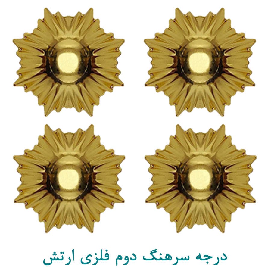 درجه نظامی سرهنگ دوم ارتش فلزی