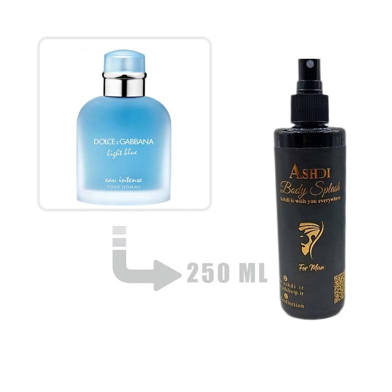 بادی اسپلش دلچه گابانا لایت بلو او اینتنس پور هوم مردانه 250 میل | Dolce Gabbana Light Blue Eau Intense Pour Homme for Men 250ml