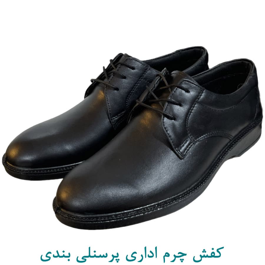 کفش چرم اداری بندی