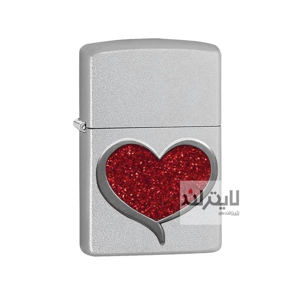 فندک زیپو مدل Glitter Heart Emblem کد 29410 — تصویر ۲