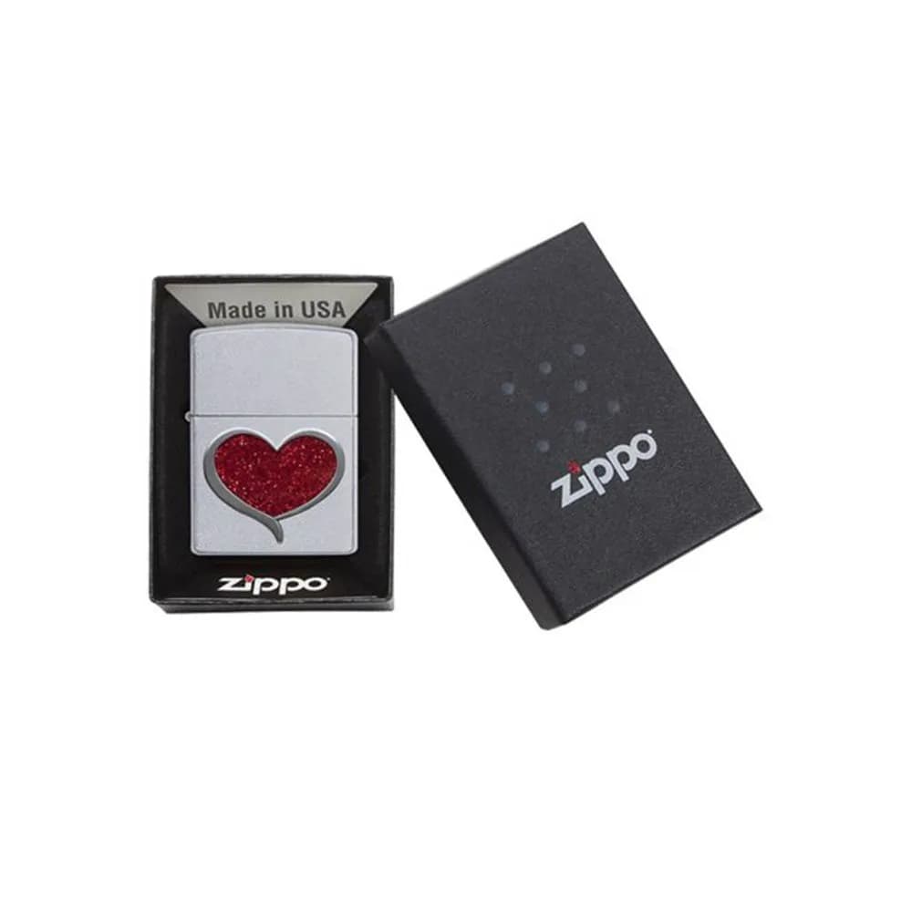 فندک زیپو مدل Glitter Heart Emblem کد 29410 — تصویر ۵