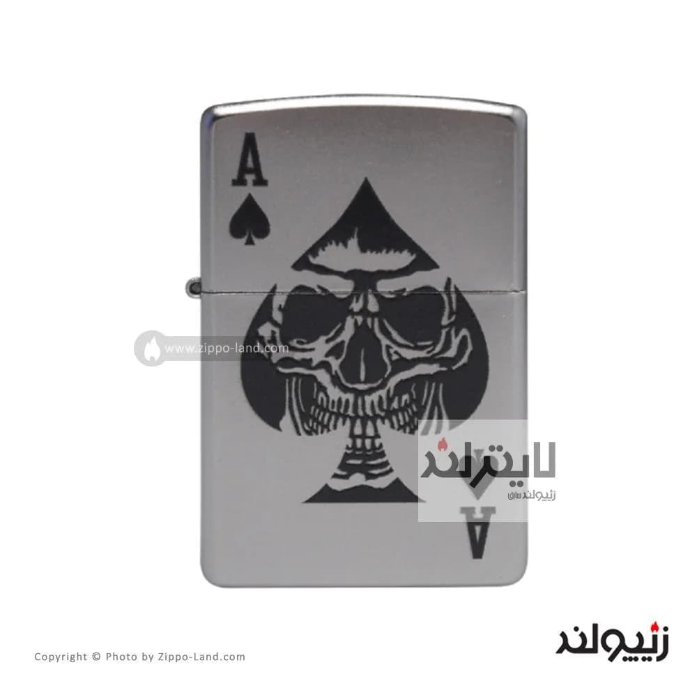 فندک زیپو مدل Skull Ace Of Spades Design کد 49426