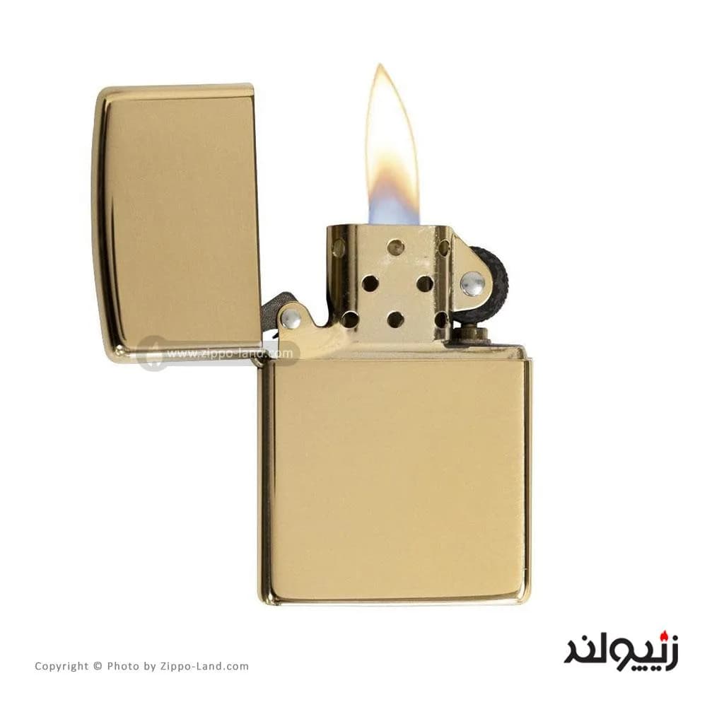 فندک زیپو مدل Classic High Polish Brass کد 254b — تصویر ۴