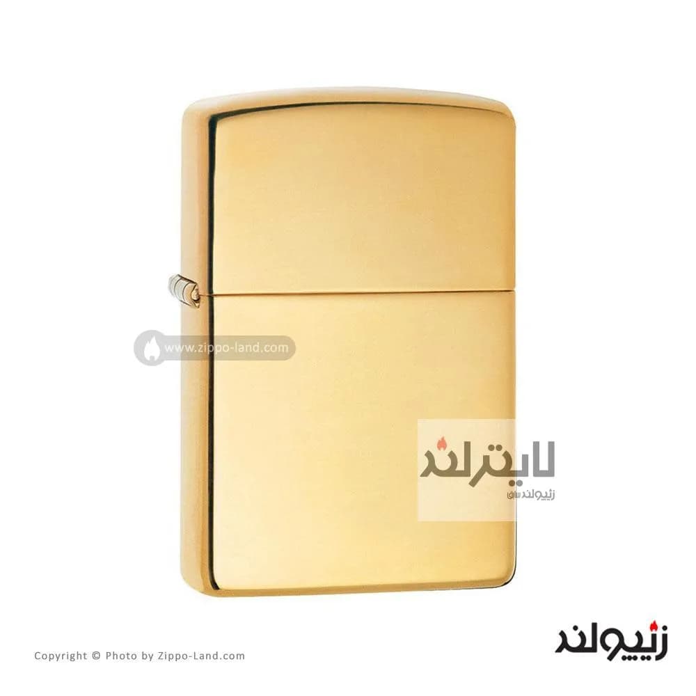 فندک زیپو مدل Classic High Polish Brass کد 254b — تصویر ۳