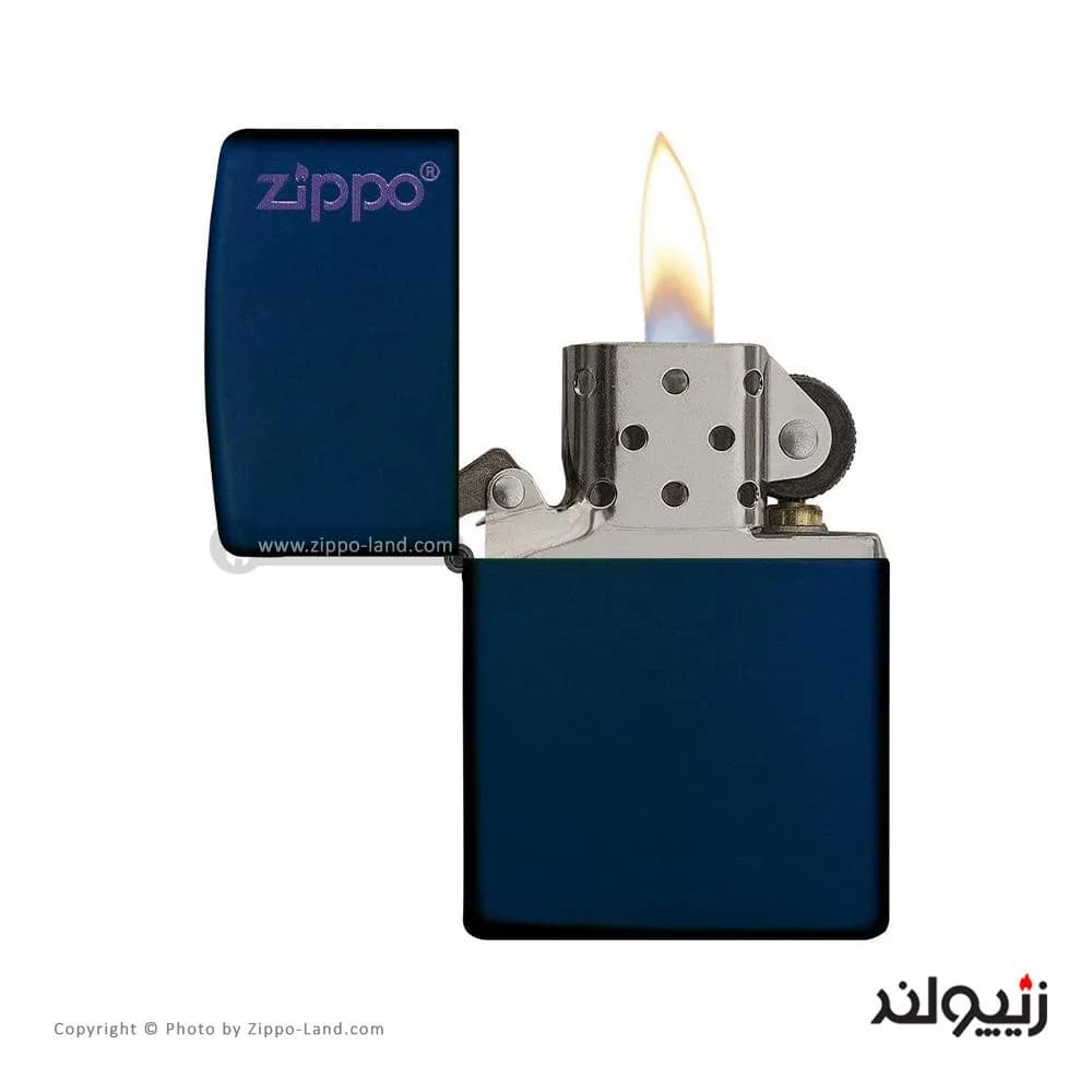 فندک زیپو مدل Classic Navy Matte Zippo Logo کد 239zl — تصویر ۴