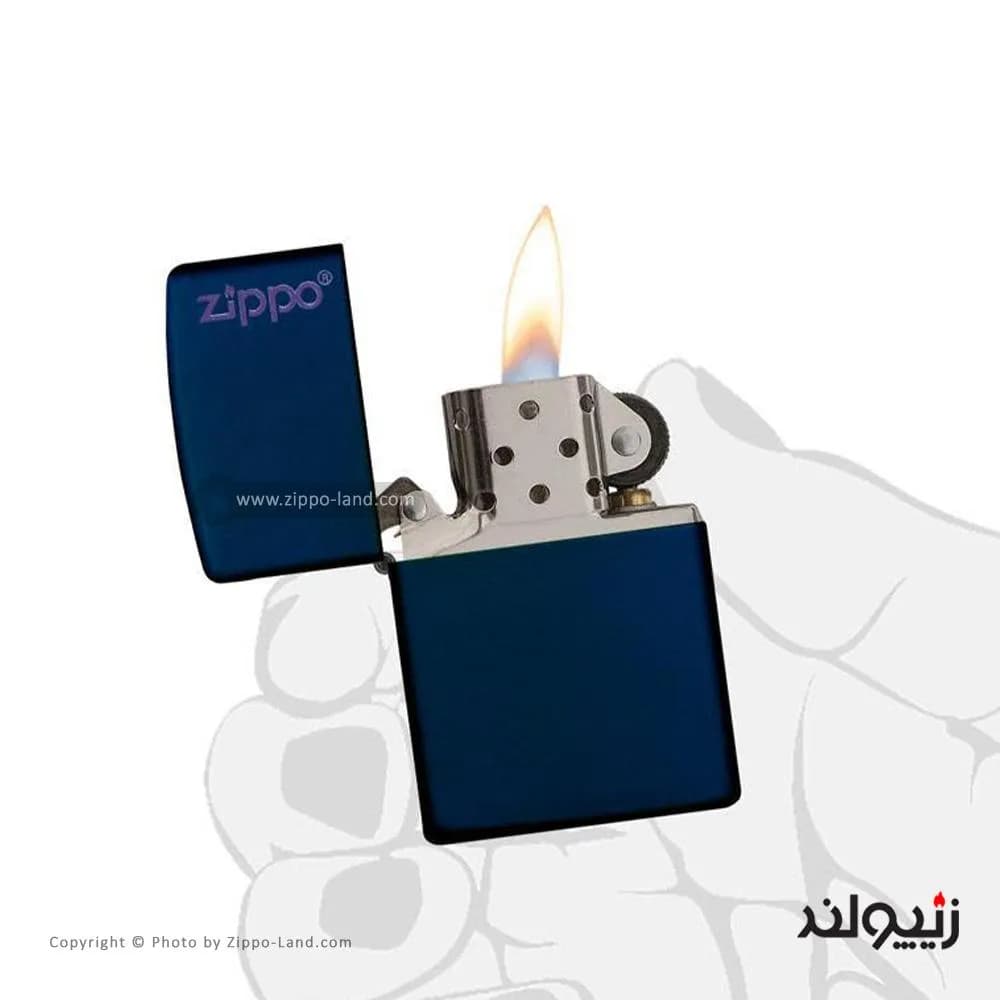 فندک زیپو مدل Classic Navy Matte Zippo Logo کد 239zl — تصویر ۵