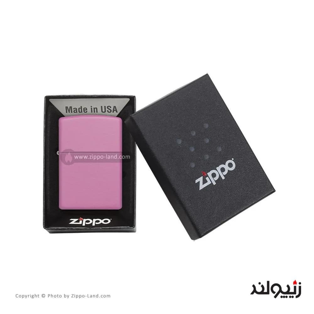 فندک زیپو مدل Classic Matte Pink کد 238 — تصویر ۶