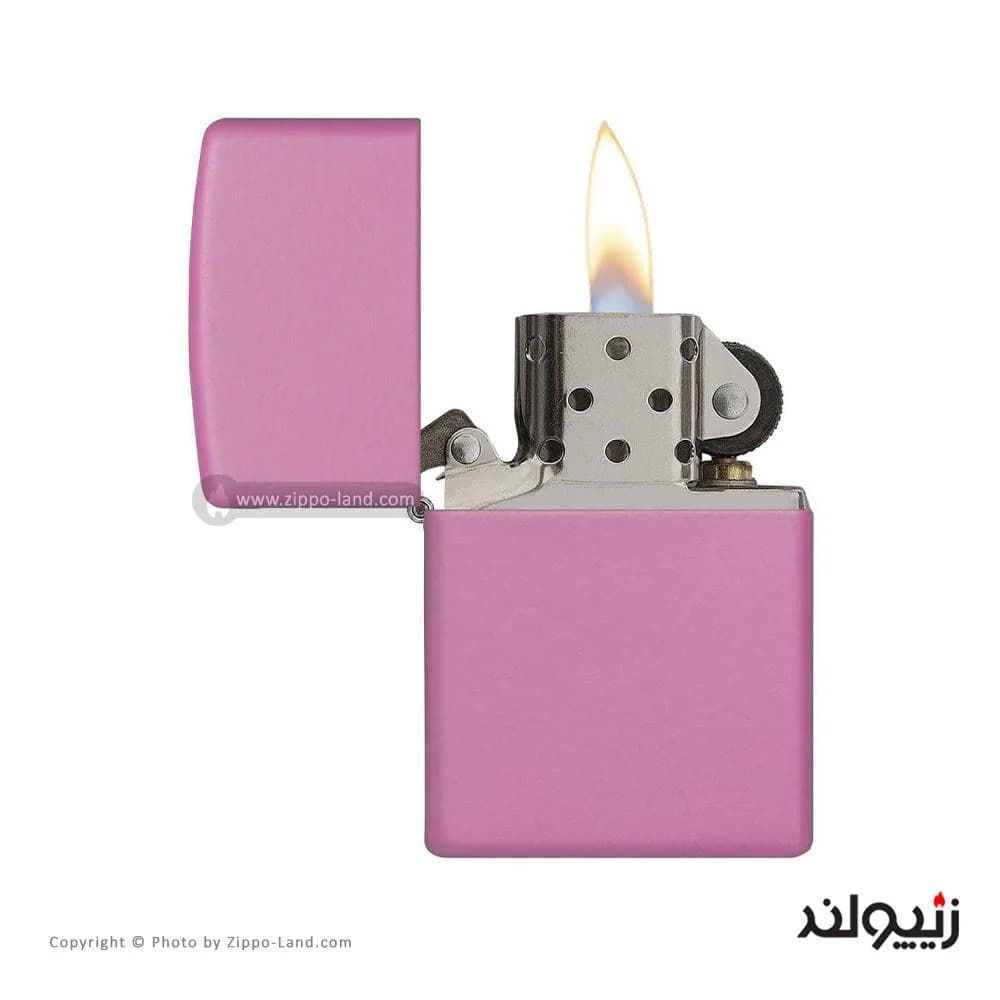 فندک زیپو مدل Classic Matte Pink کد 238 — تصویر ۴