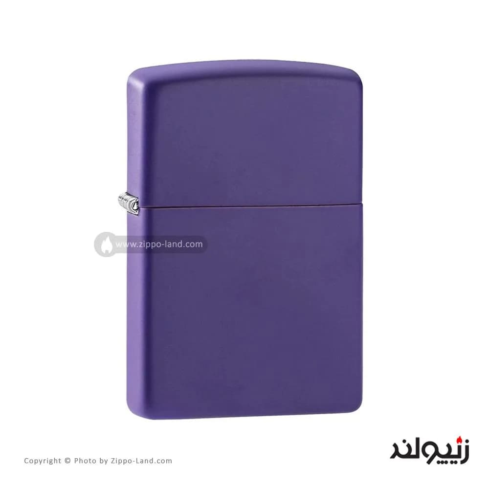 فندک زیپو مدل Classic Purple Matte کد 237 — تصویر ۳