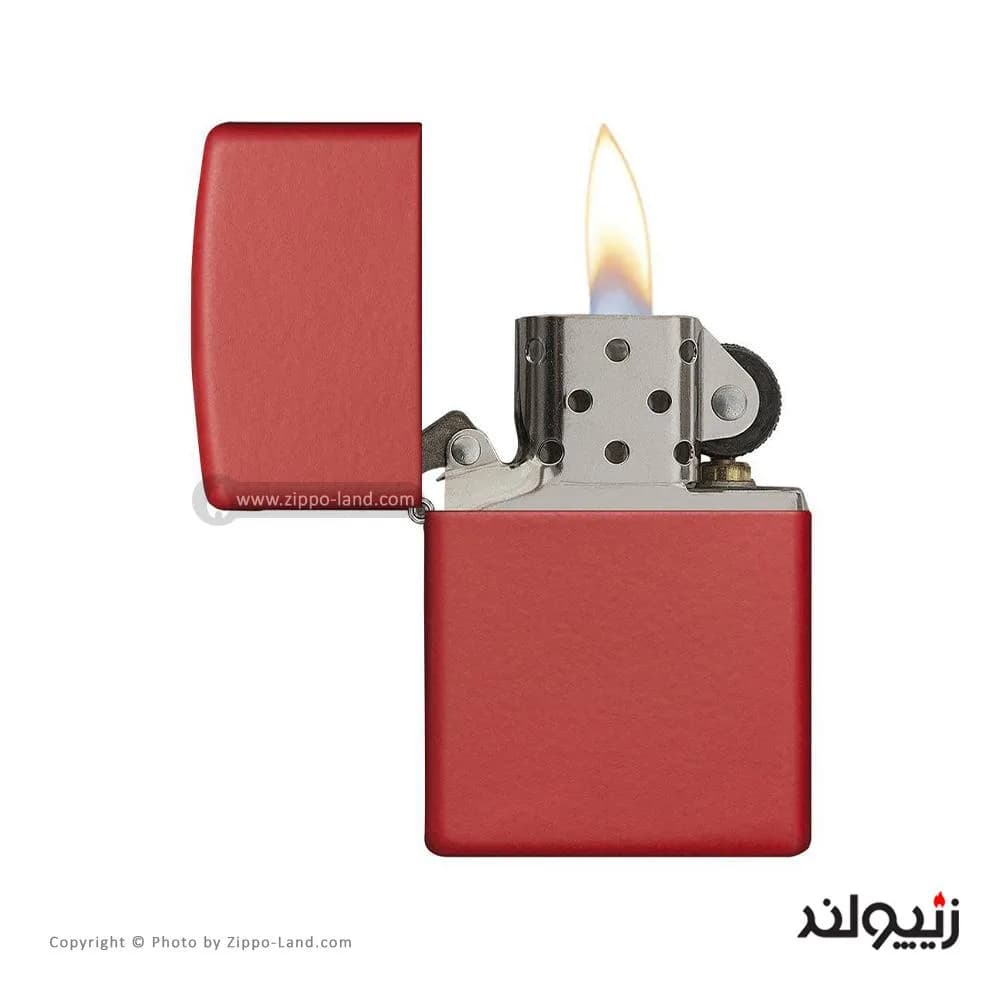 فندک زیپو مدل Classic Red Matte کد 233 — تصویر ۴
