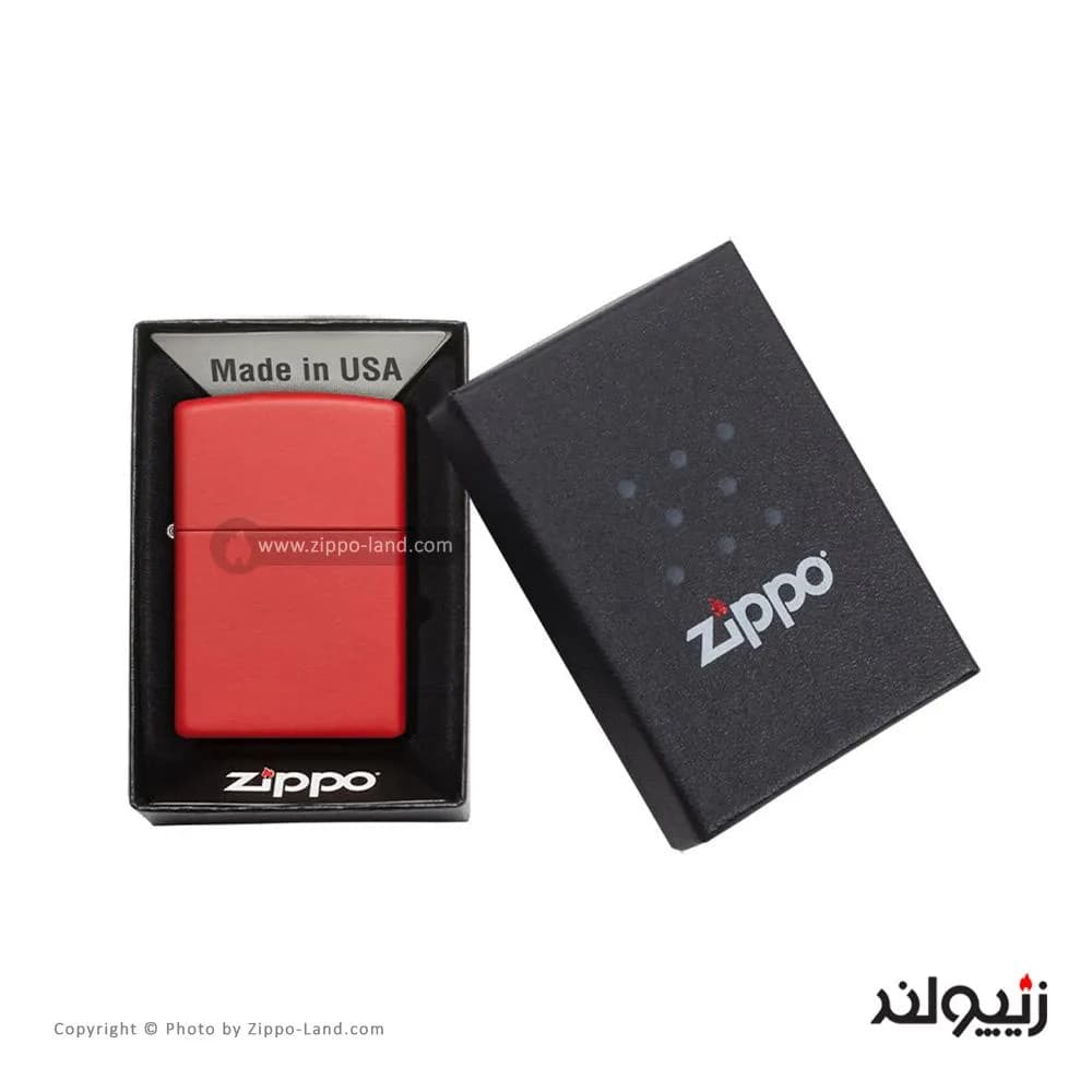 فندک زیپو مدل Classic Red Matte کد 233 — تصویر ۶