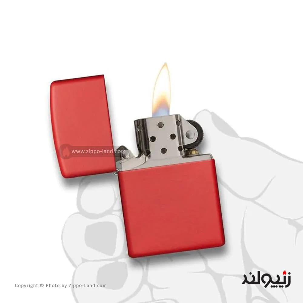 فندک زیپو مدل Classic Red Matte کد 233 — تصویر ۵