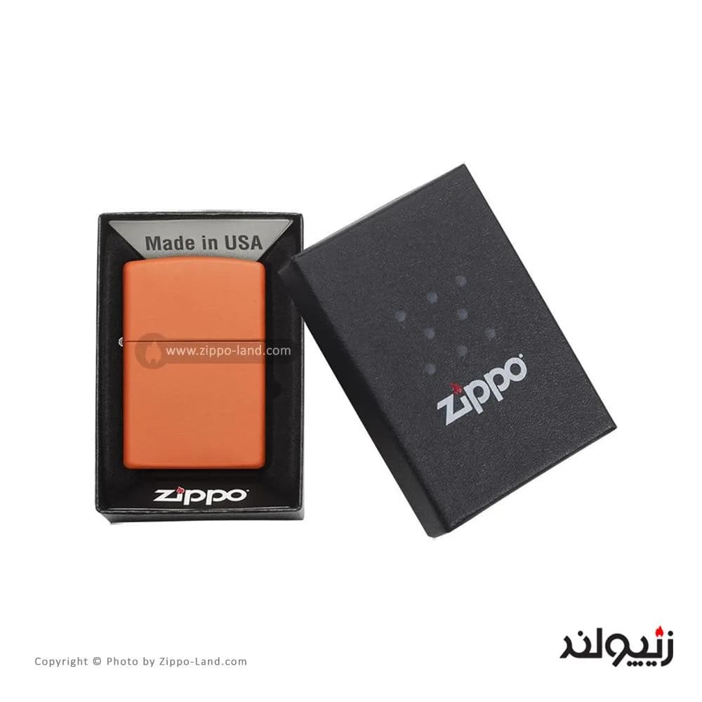 فندک زیپو مدل Classic Orange Matte کد 231 — تصویر ۶
