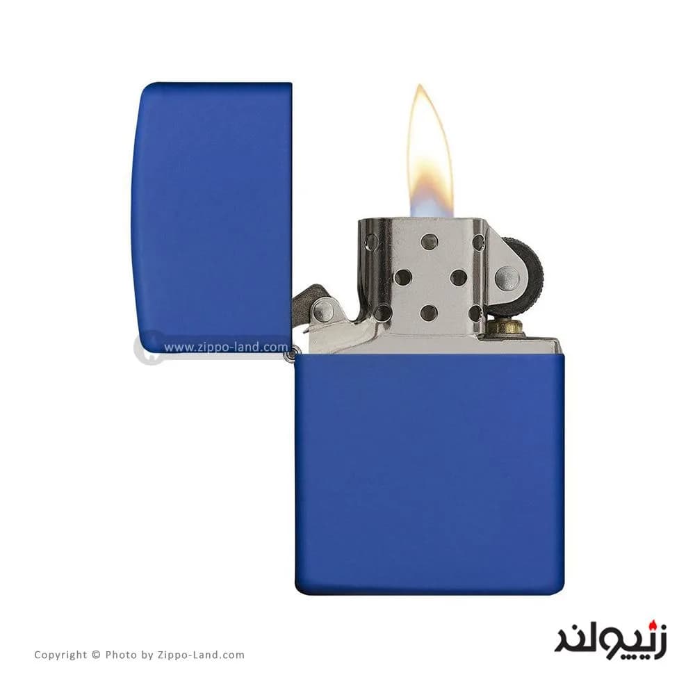 فندک زیپو مدل Classic Royal Blue Matte کد 229 — تصویر ۴