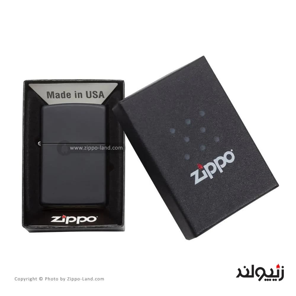 فندک زیپو مدل Classic Black Matte کد 218 — تصویر ۶
