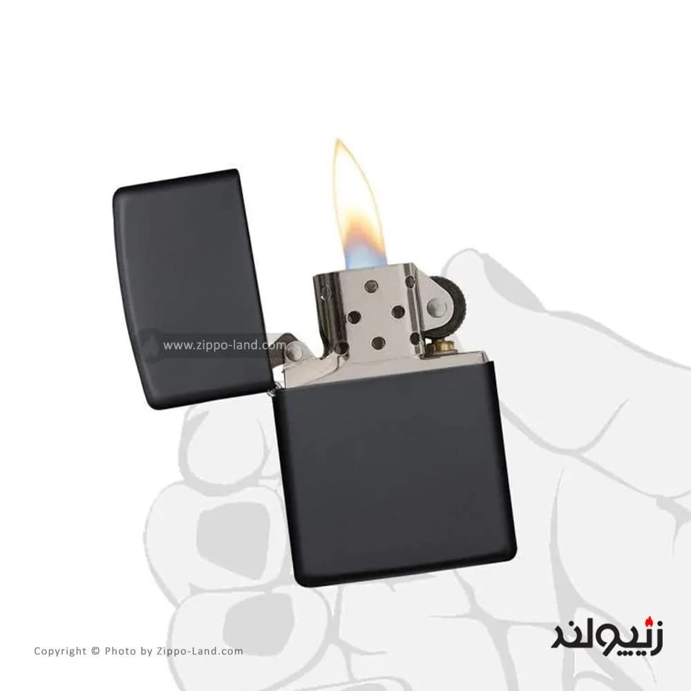 فندک زیپو مدل Classic Black Matte کد 218 — تصویر ۵