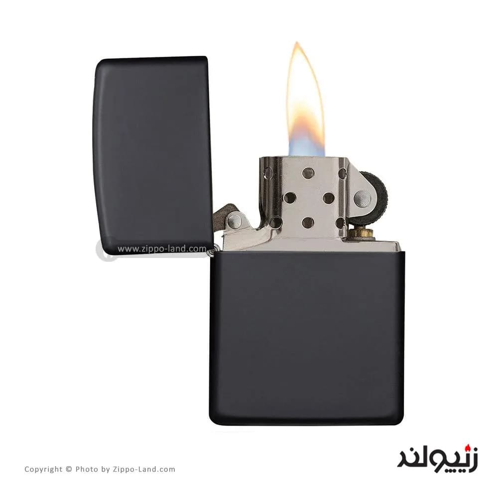 فندک زیپو مدل Classic Black Matte کد 218 — تصویر ۴