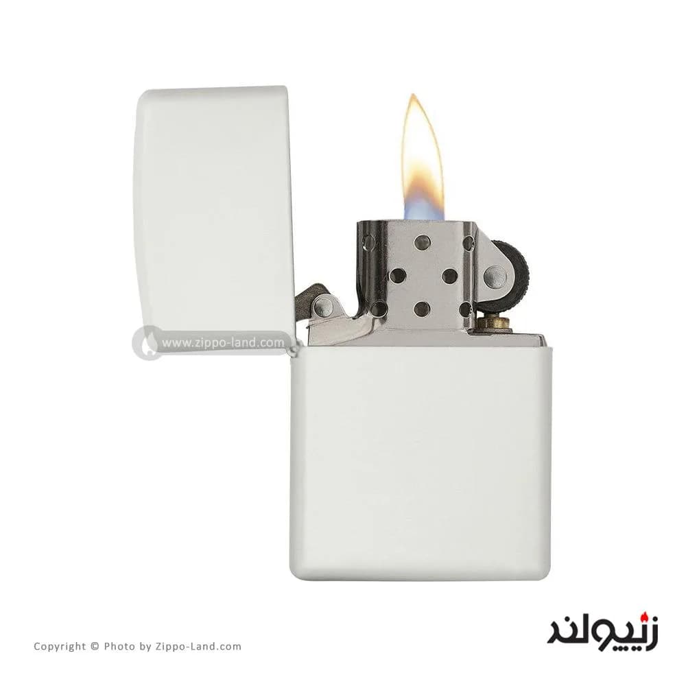 فندک زیپو مدل Classic White Matte کد 214 — تصویر ۶