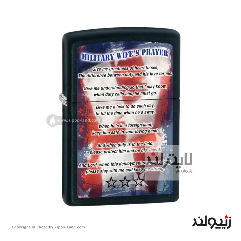 فندک زیپو مدل Spiritual Military Wife’s Lighter کد 28315