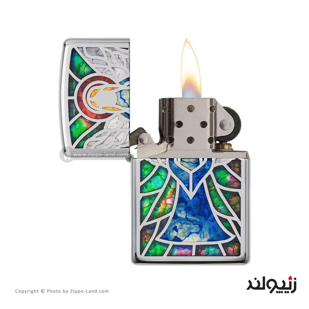 فندک زیپو مدل Z-Fusion Angel High Polish Chrome Lighter کد 28967 — تصویر ۴