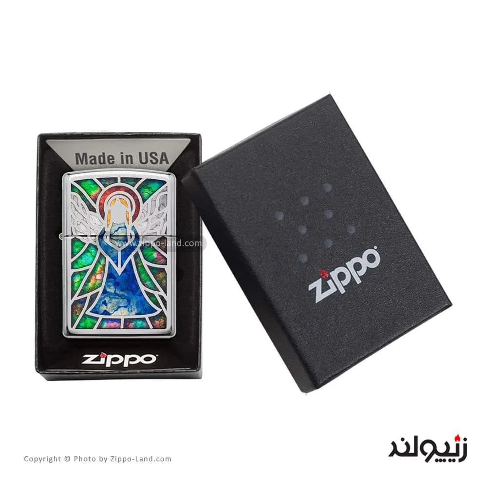 فندک زیپو مدل Z-Fusion Angel High Polish Chrome Lighter کد 28967 — تصویر ۵