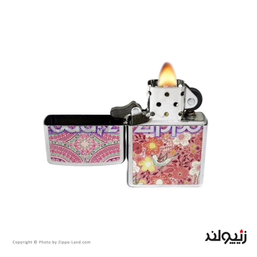 فندک زیپو مدل Boho 4 Flowers Patterns کد 28851 — تصویر ۴