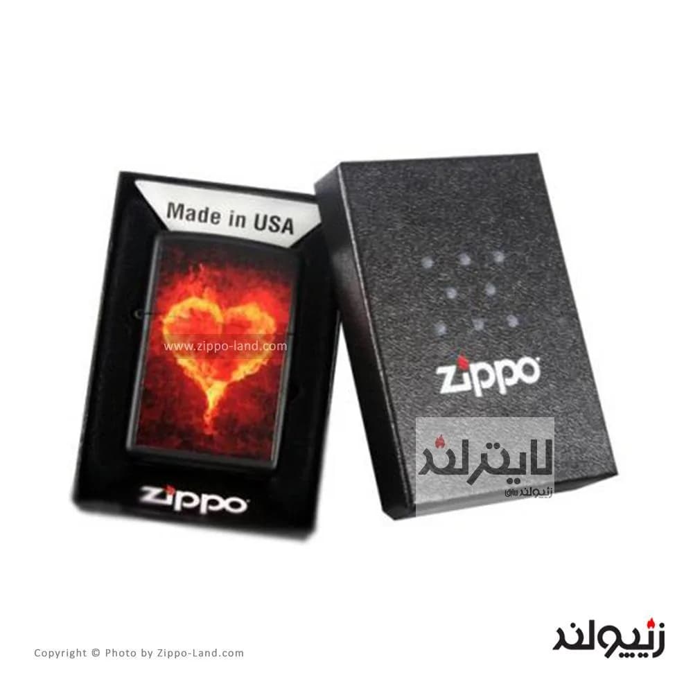 فندک زیپو مدل Flaming Heart کد 28313 — تصویر ۳