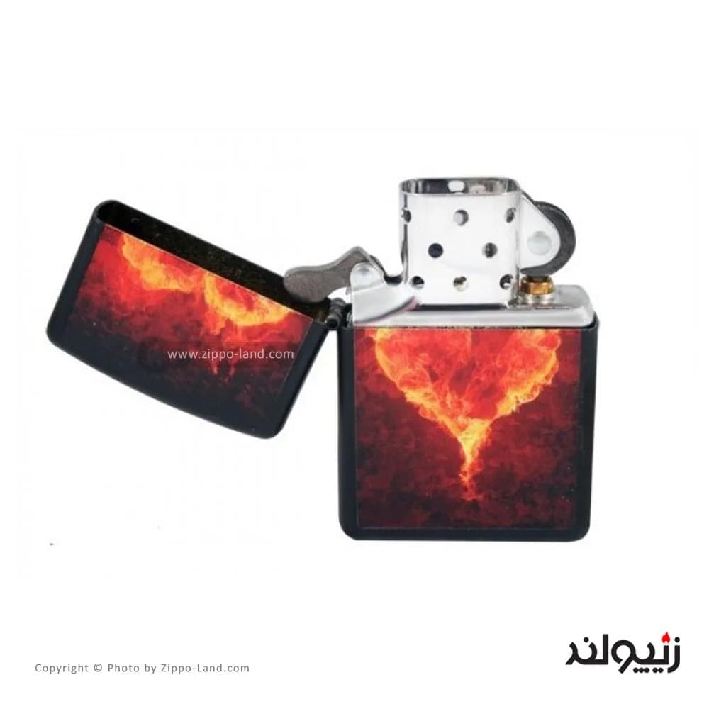 فندک زیپو مدل Flaming Heart کد 28313 — تصویر ۴