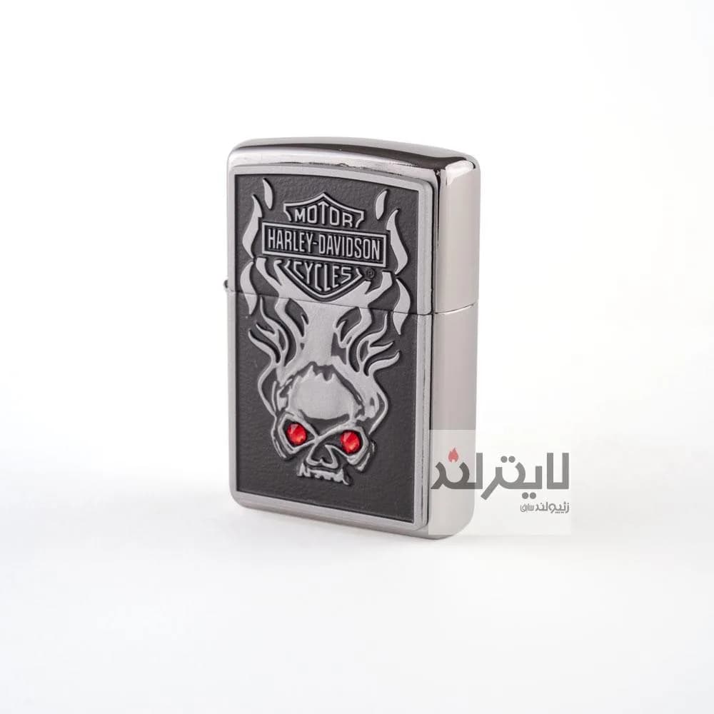 فندک زیپو مدل Harley Davidson Skull Emblem کد 28267