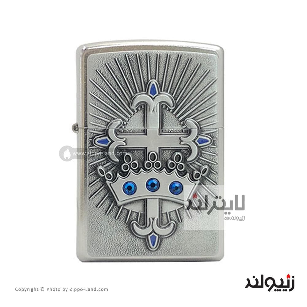 فندک زیپو مدل Crown and Cross Emblem کد 24875 — تصویر ۲