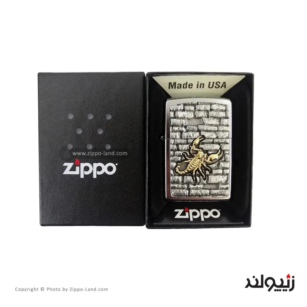 فندک زیپو مدل Scorpion On The Wall کد 2005358 — تصویر ۴