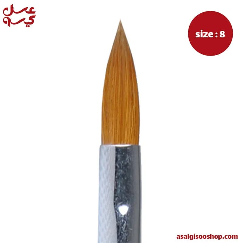 قلم کاشت ناخن اشکی گراف شماره 8|GRAPH Size 8 Acrylic Nail Brush (Oval Tip)| کد 2477 — تصویر ۳
