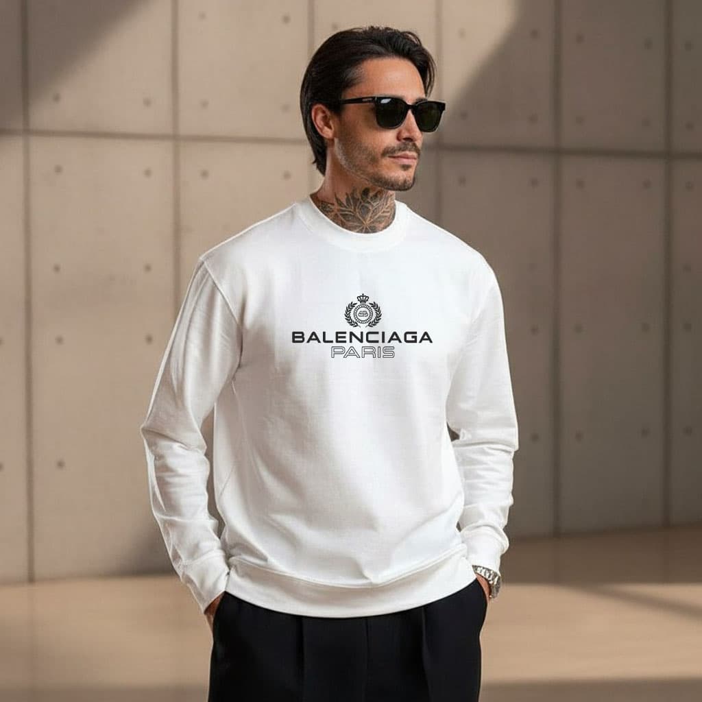 دورس دونخ پنبهای Balenciaga رنگ سفید– مدل اسپرت شیک و راحت