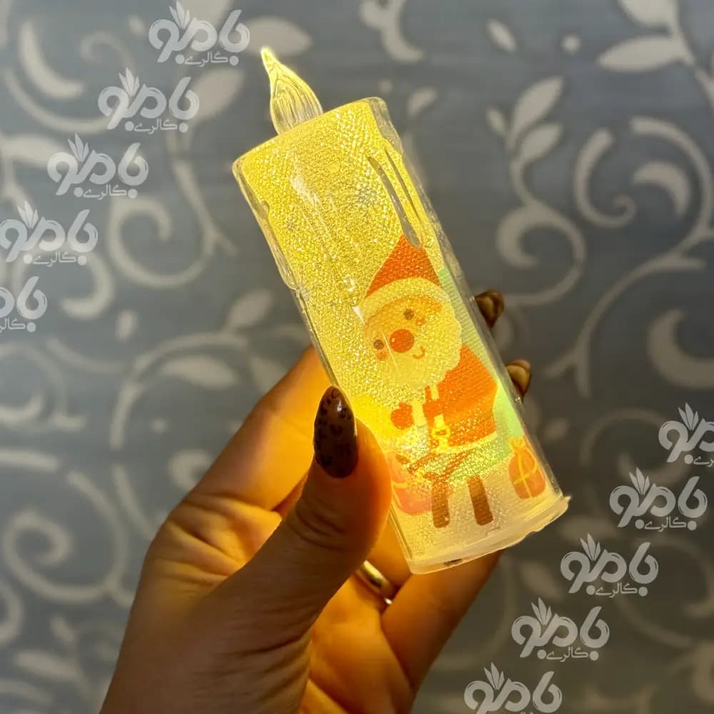 شمع باتری خور کریسمسی استوانه کد42 — تصویر ۳
