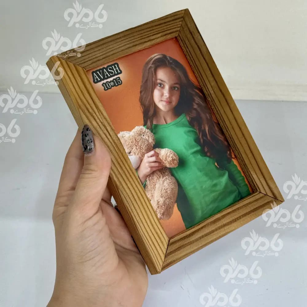 قاب عکس چوبی ترمو قهوه ای — تصویر ۴