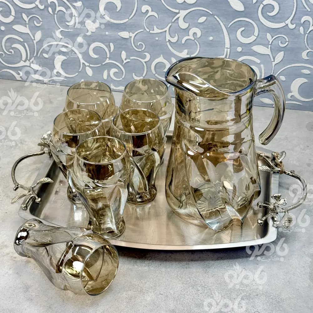 پارچ و لیوان شیشه ای الینور شامپاینی
