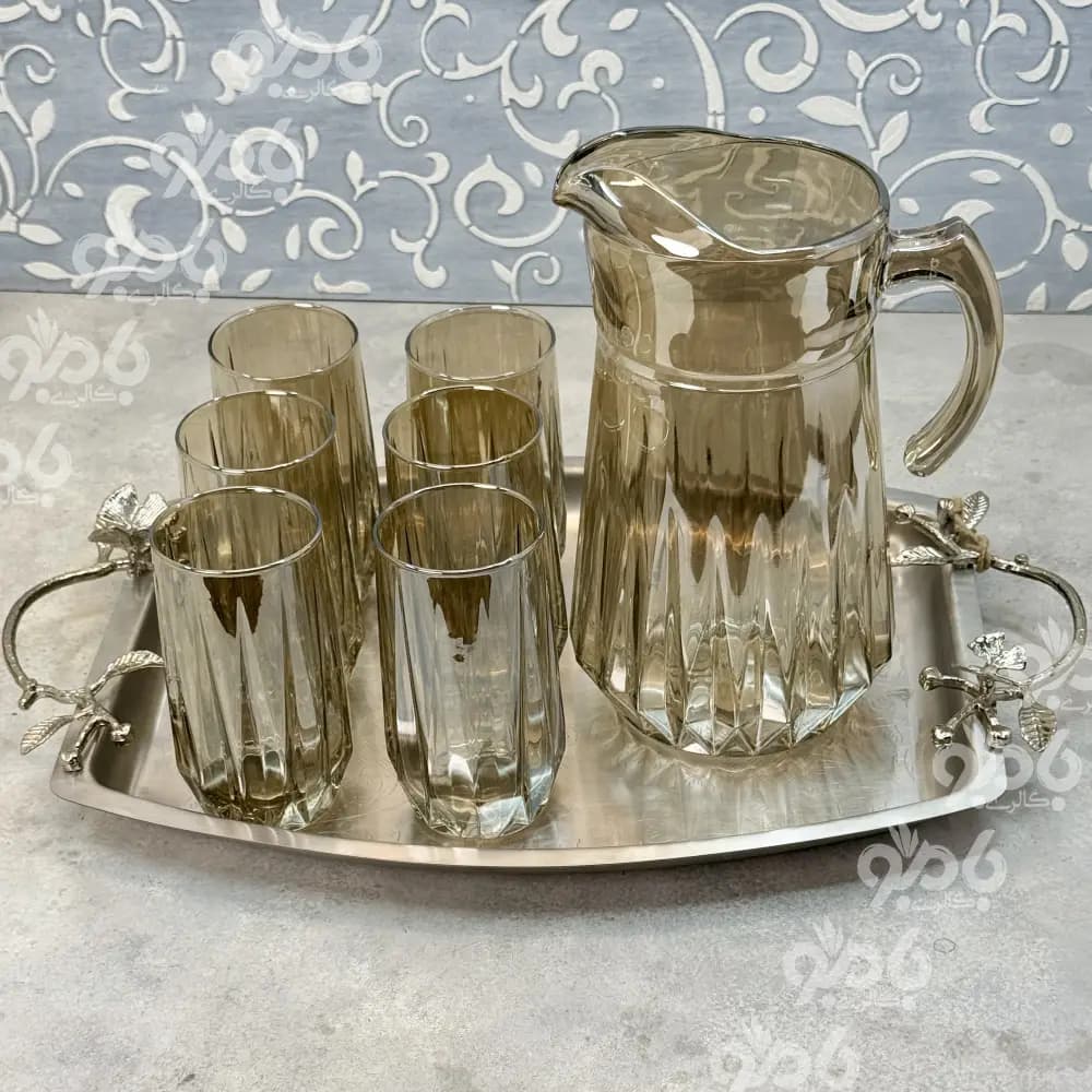 پارچ و لیوان شیشه ای مودنا شامپاینی