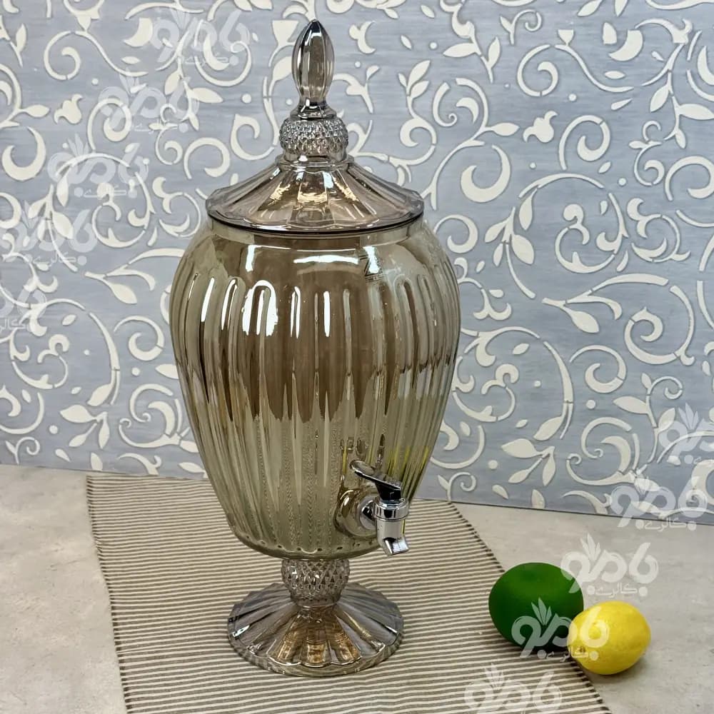 کلمن شیشه ای پینار پایه بلور شامپاینی