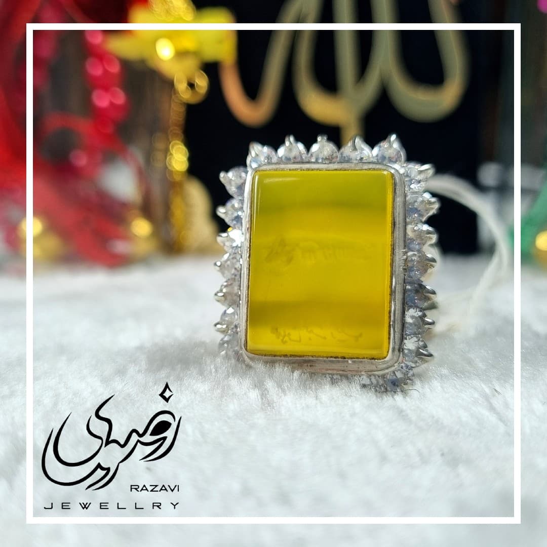 انگشتر زنانه نقره شرف الشمس دست ساز طرح دلوان کد 177 — تصویر ۵
