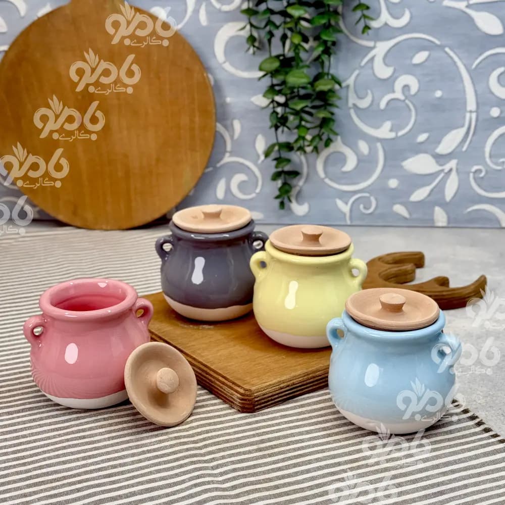 جاادویه سفالی رنگی طرح دیزی کوچک