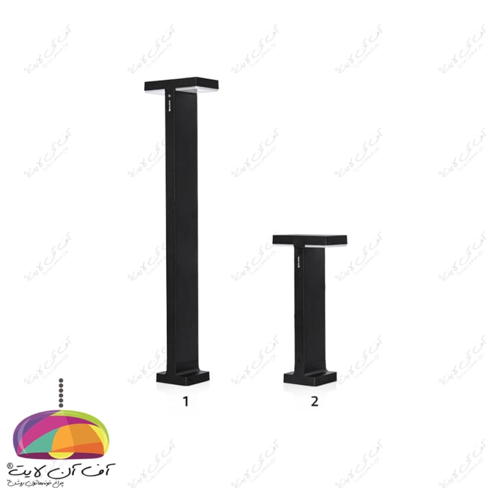 چراغ حیاطی پارکی 80 سانتی مدل تیام شب تاب — تصویر ۳