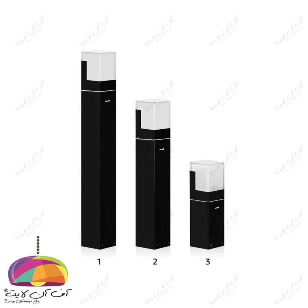 چراغ حیاطی پارکی 80 سانتی مدل آترین شب تاب — تصویر ۳