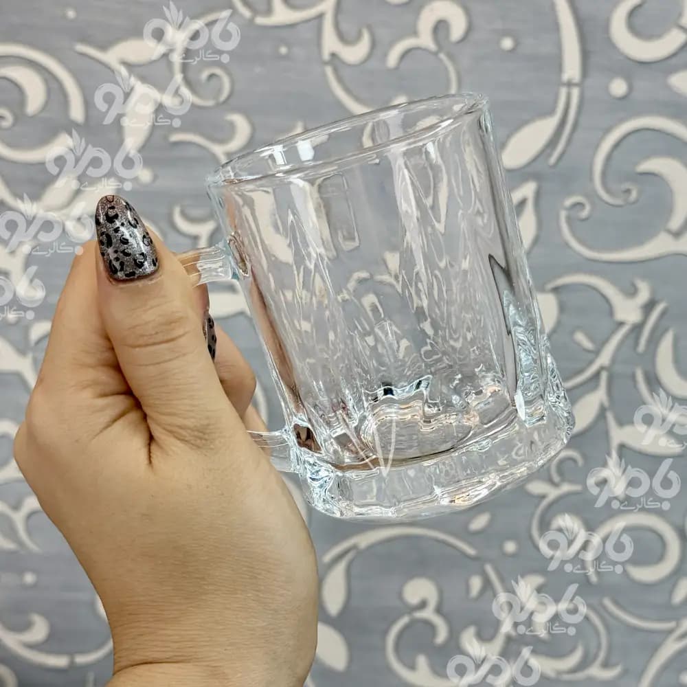 لیوان شیشه ای دسته دار ارغوان 1426 — تصویر ۳