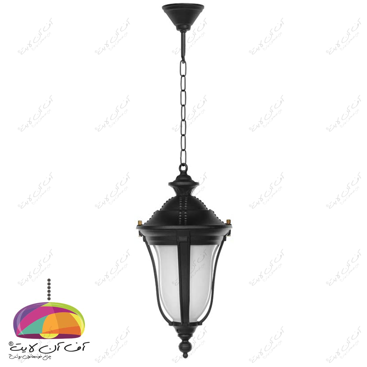 چراغ آویز حیاطی مدل لاله شب تاب
